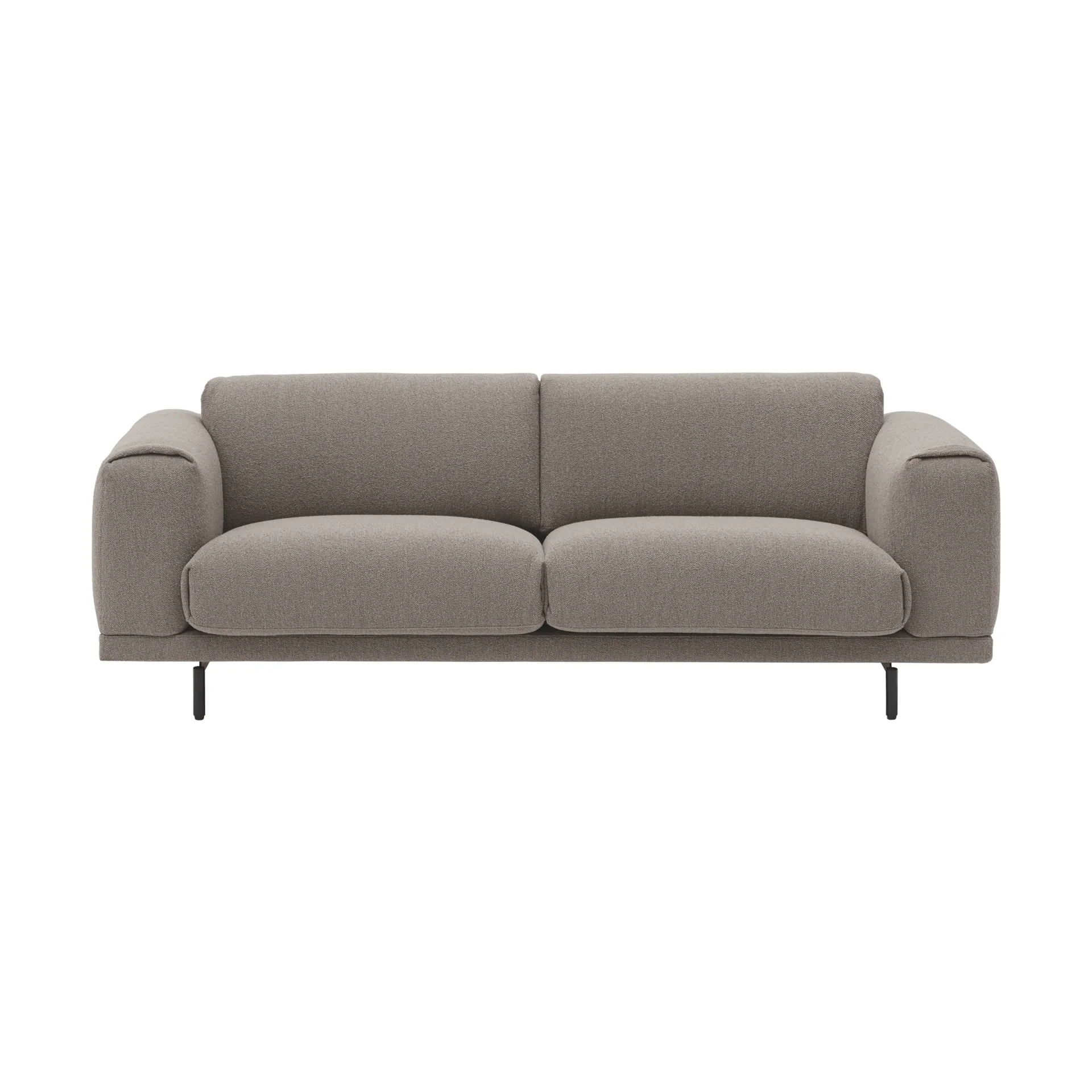 Canapé Rest, 3 places, Hearth 6 grey-pieds noirs Muuto