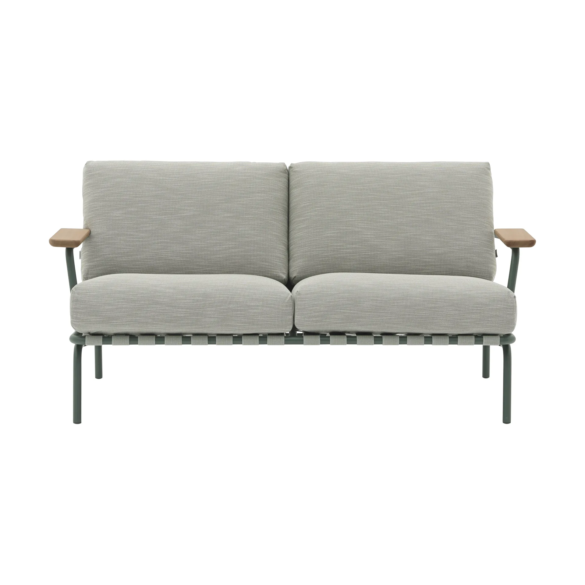 Canapé Settle 2 places, Ribbed Weave 2 Dark green Muuto