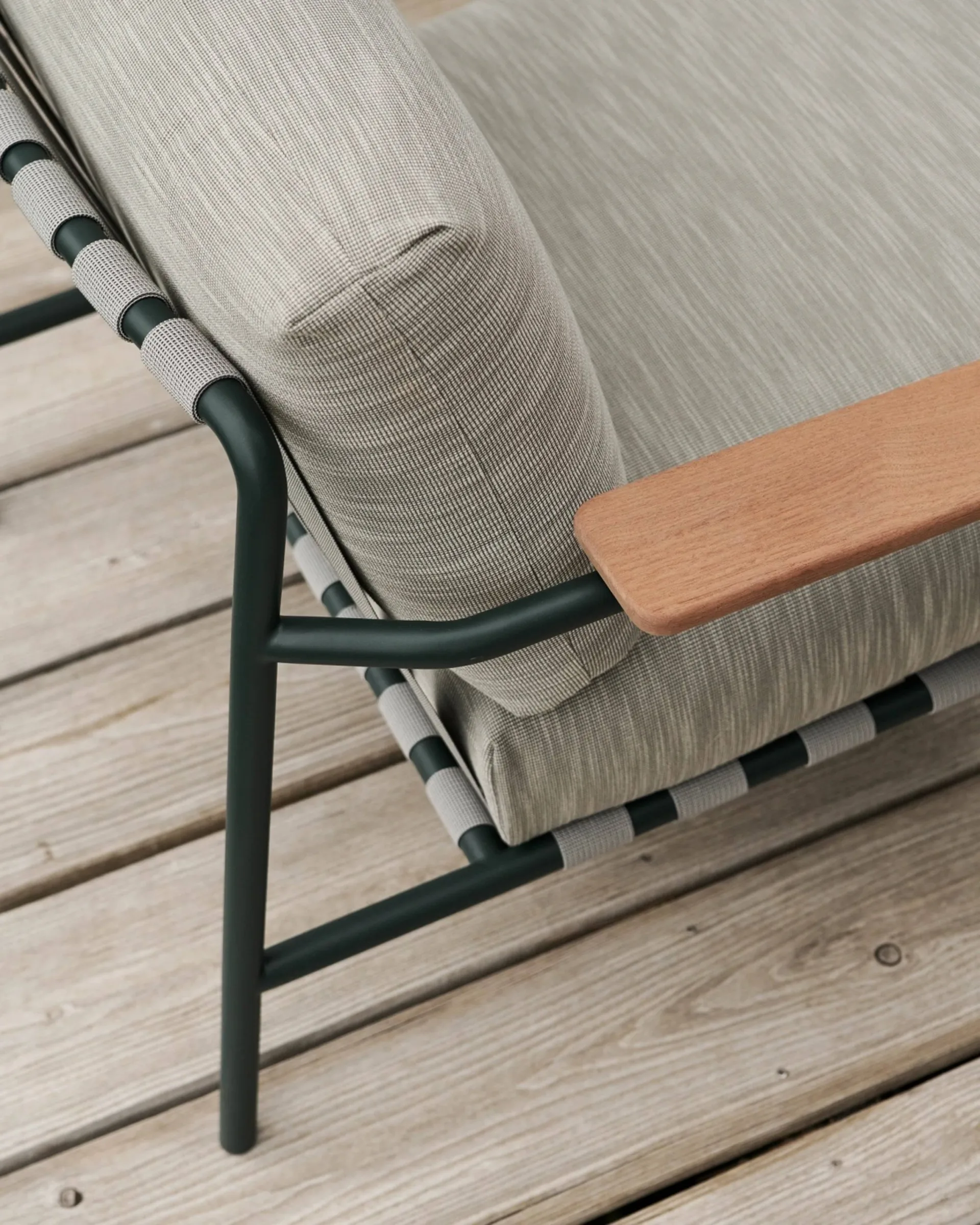 Canapé Settle 2 places, Ribbed Weave 2 Dark green Muuto