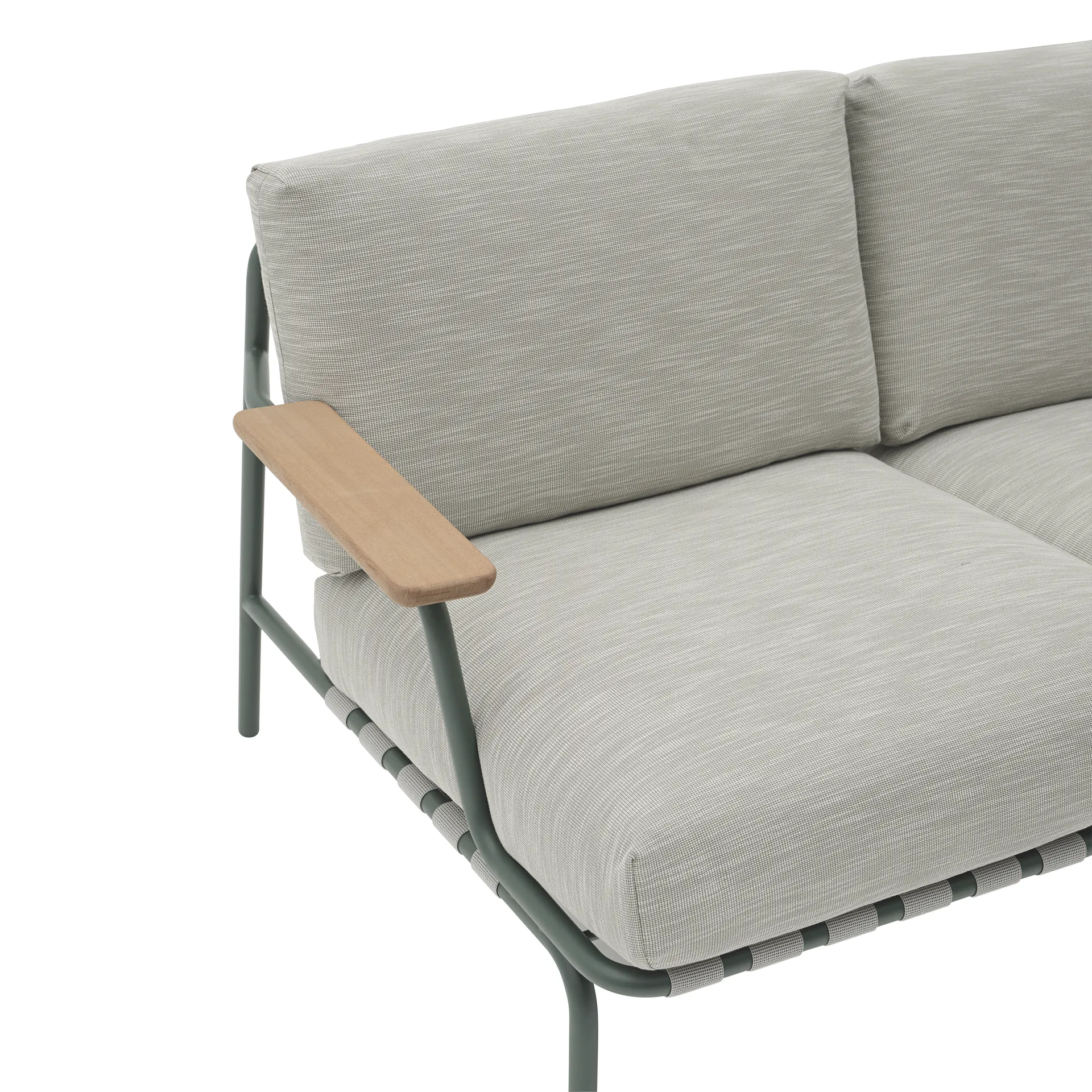 Canapé Settle 2 places, Ribbed Weave 2 Dark green Muuto