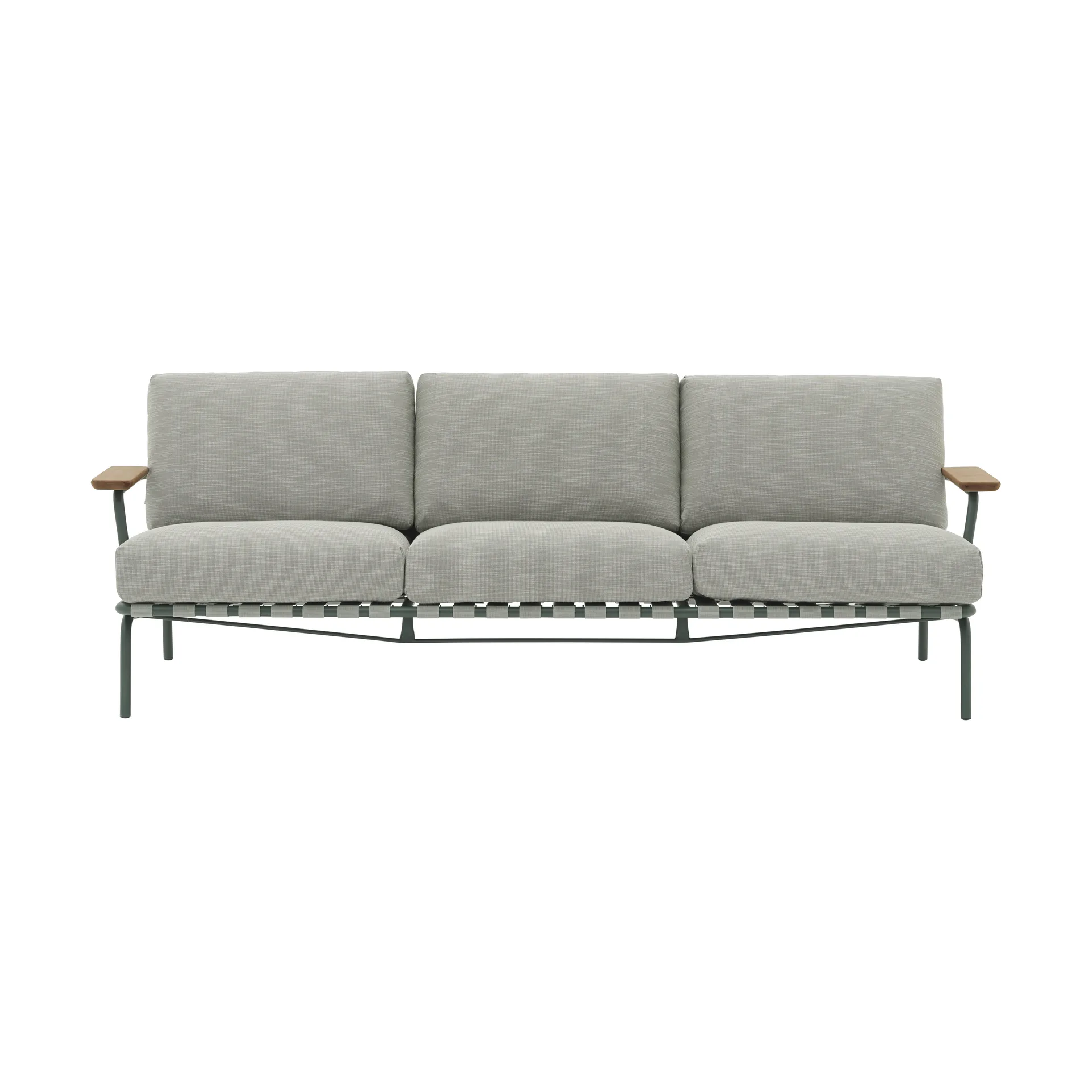 Canapé Settle 3 places, Ribbed Weave 2 Dark green Muuto