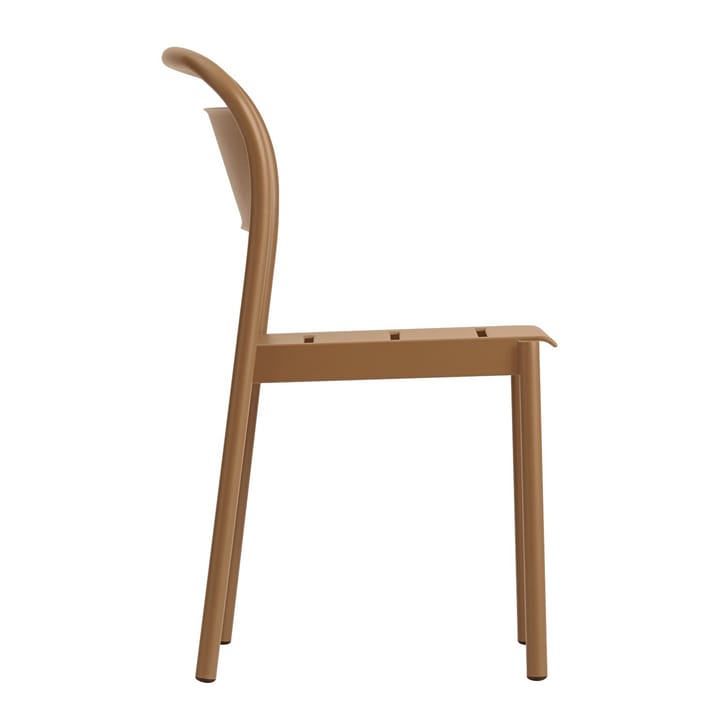 Chaise à accoudoirs Linear steel armchair, Burnt orange Muuto
