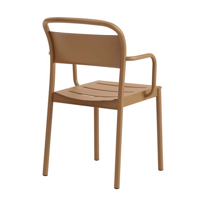 Chaise à accoudoirs Linear steel armchair, Burnt orange Muuto