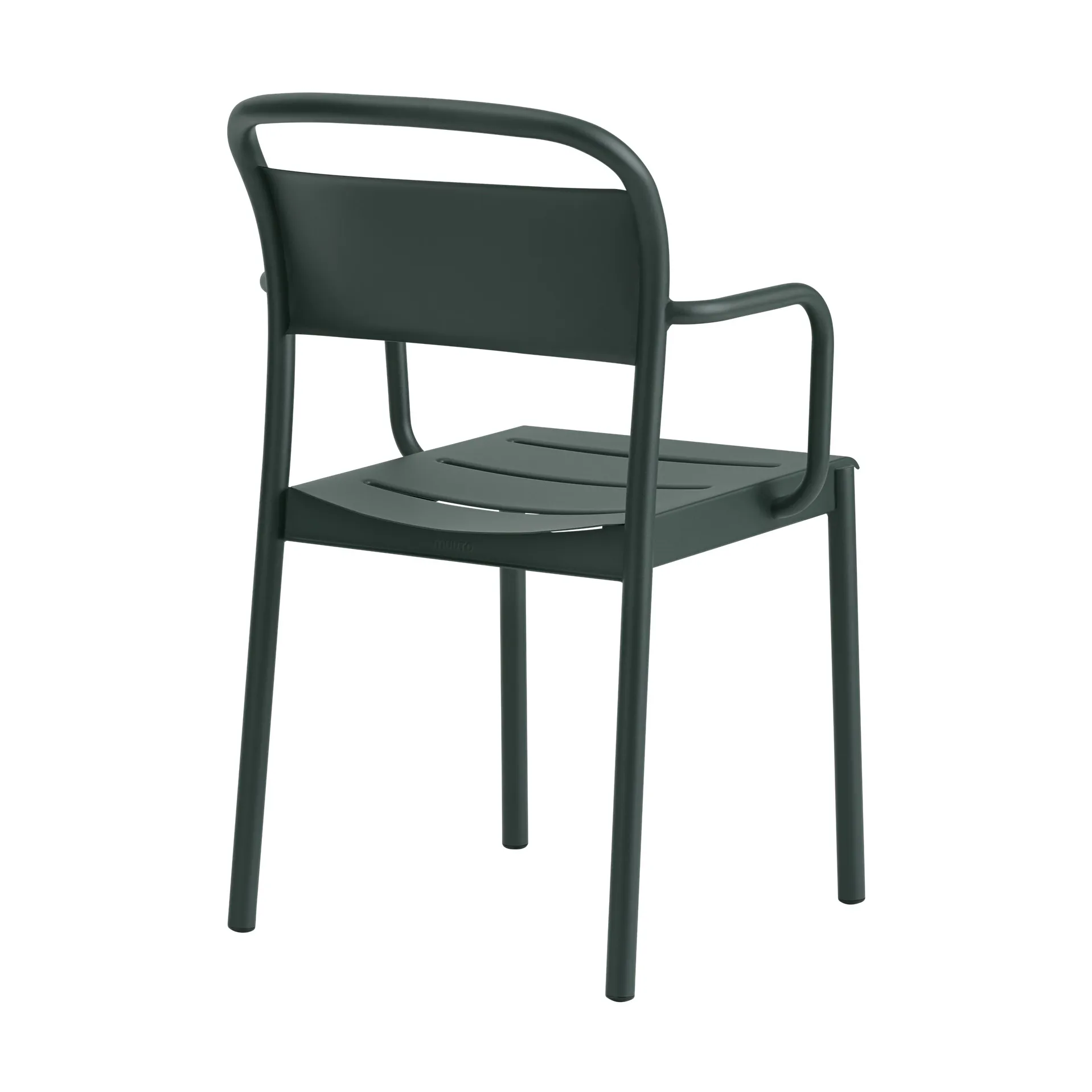 Chaise à accoudoirs Linear steel armchair, Dark green Muuto