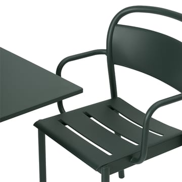 Chaise à accoudoirs Linear steel armchair - Dark green - Muuto