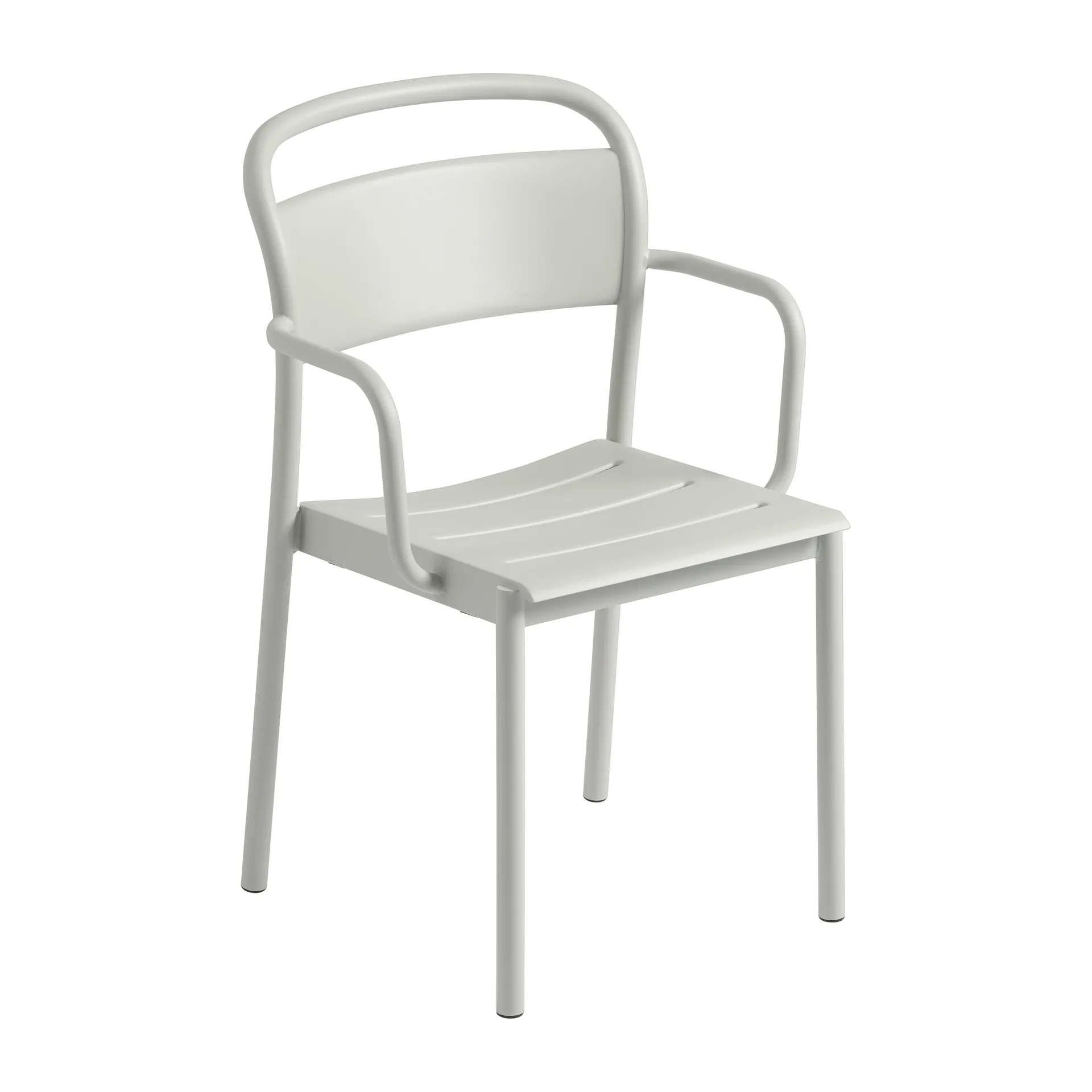 Chaise à accoudoirs Linear steel armchair, Grey (RAL 7044) Muuto