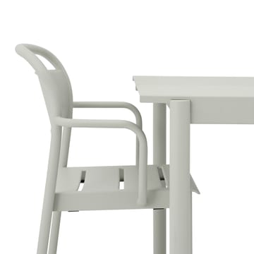 Chaise à accoudoirs Linear steel armchair - Grey (RAL 7044) - Muuto