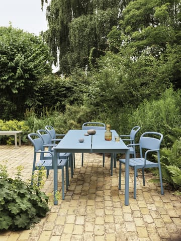 Chaise à accoudoirs Linear steel armchair - Pale blue - Muuto