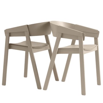 Chaise avec accoudoirs Cover assise revêtue de tissu - Remix 183-black - Muuto
