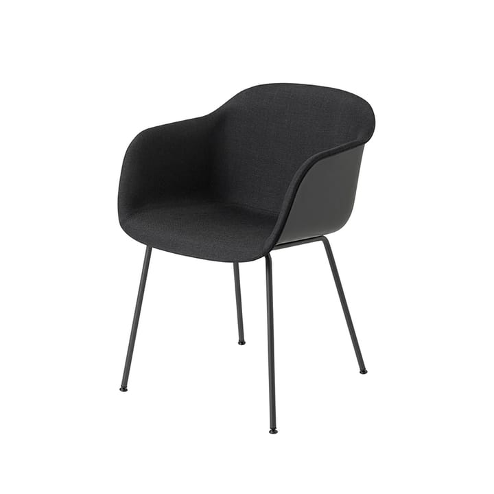 Chaise avec accoudoirs Fiber tube base - Remix 183-Black - Muuto