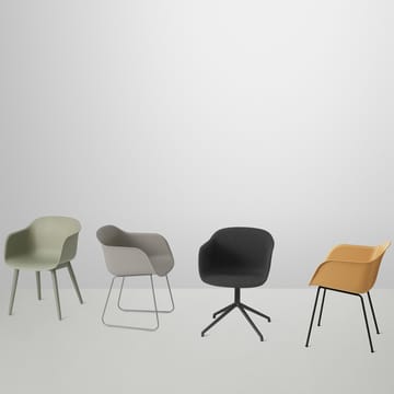 Chaise avec accoudoirs Fiber tube base - Remix 433-grey - Muuto