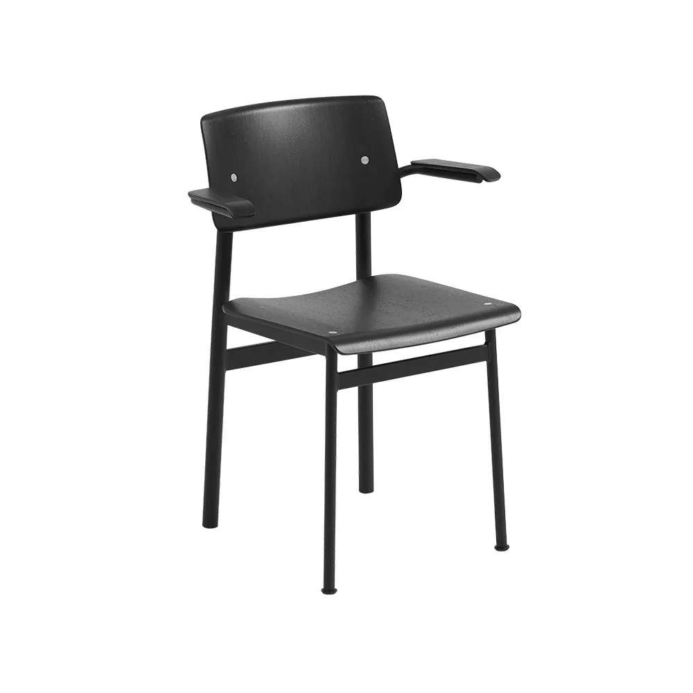 Chaise avec accoudoirs Loft, Black-Black Muuto