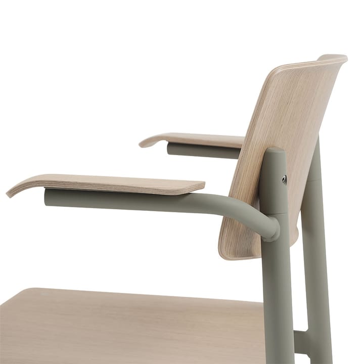 Chaise avec accoudoirs Loft, Oak-Dusty green Muuto