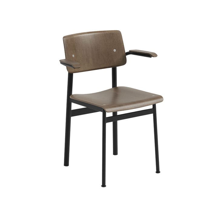 Chaise avec accoudoirs Loft - Stained dark brown-Black - Muuto