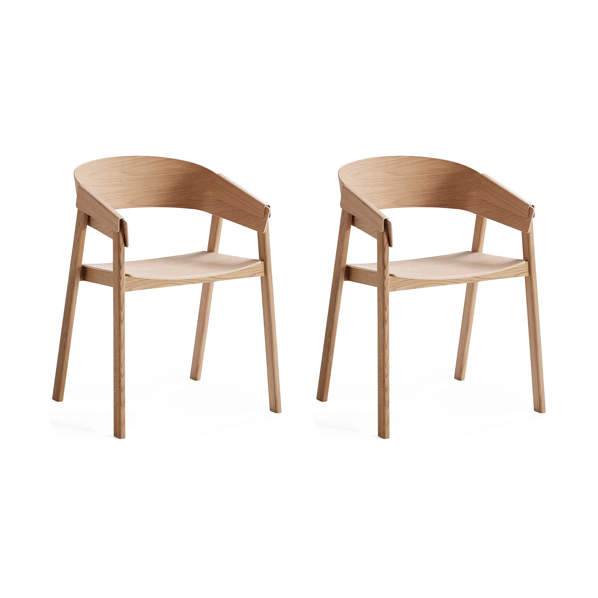 Chaise Cover Armchair, Chêne, lot de 2 Muuto
