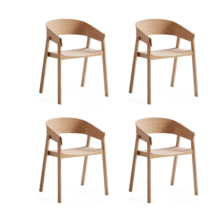 Chaise Cover Armchair, Chêne, lot de 4 - Muuto