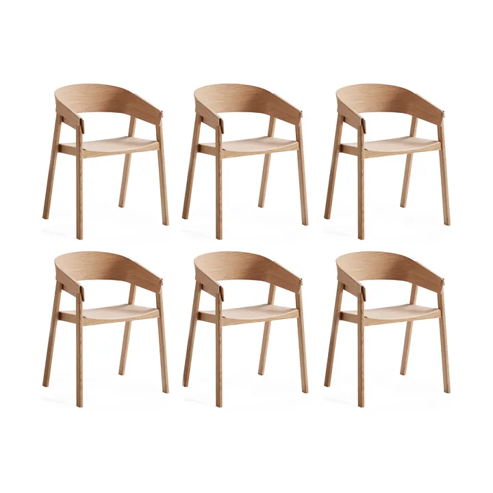 Chaise Cover Armchair, Chêne, lot de 6 - Muuto
