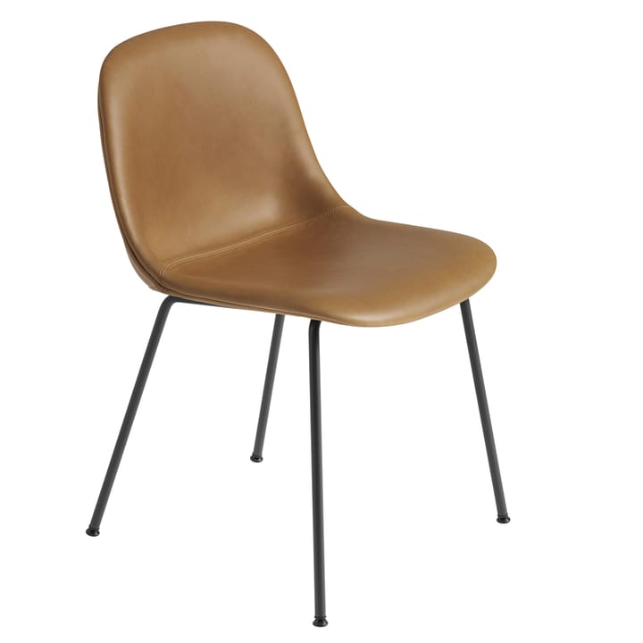 Chaise d’appoint Fiber - Refine leather cognac-Black - Muuto