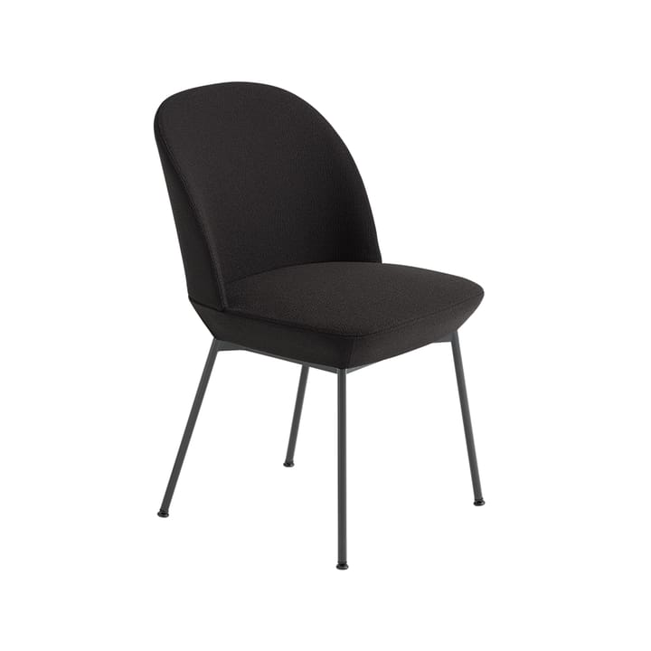 Chaise d’appoint Oslo revêtement textile - Ocean 3-Anthracite black - Muuto