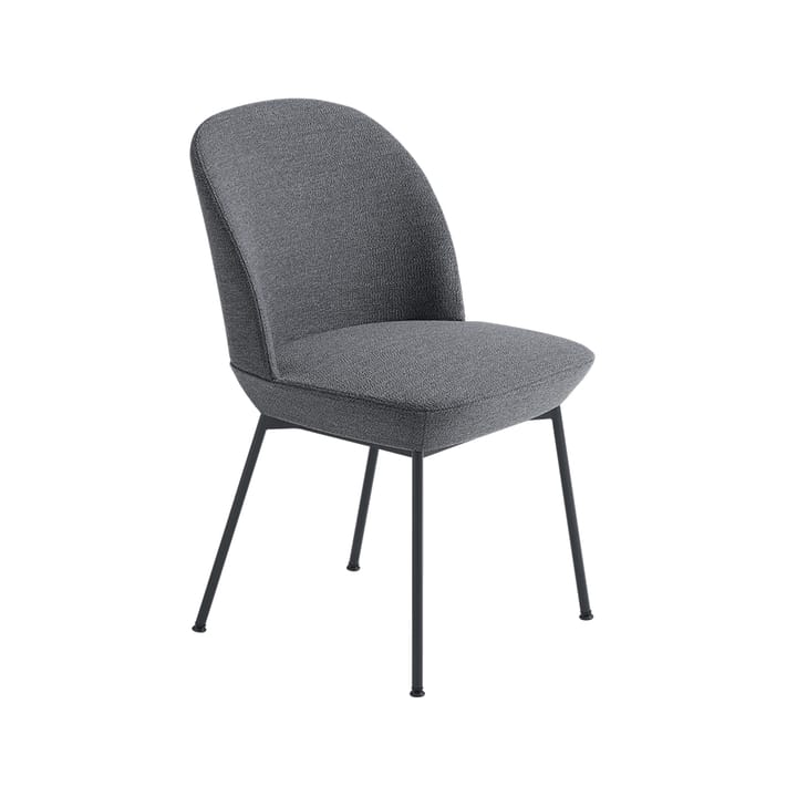 Chaise d’appoint Oslo revêtement textile - Ocean 80-Anthracite black - Muuto