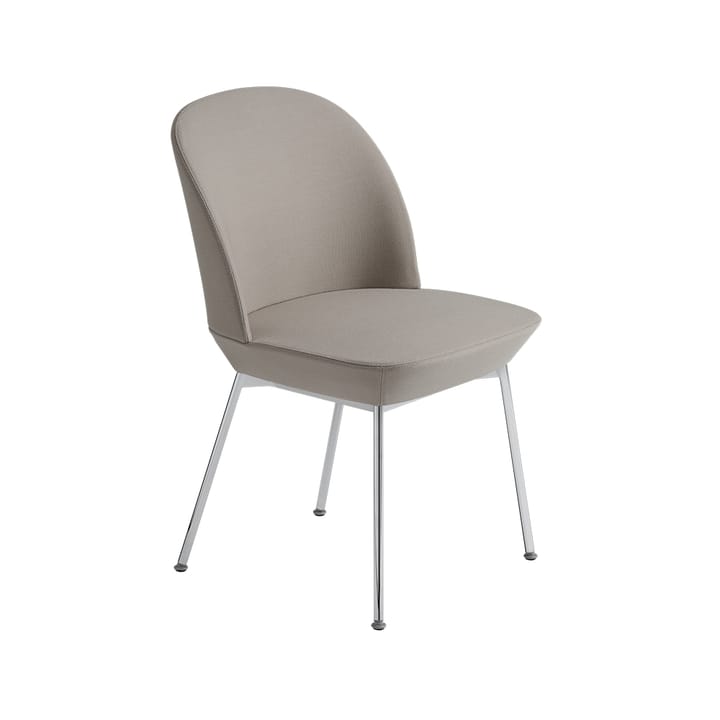 Chaise d’appoint Oslo revêtement textile - Steelcut 42-Chrome - Muuto