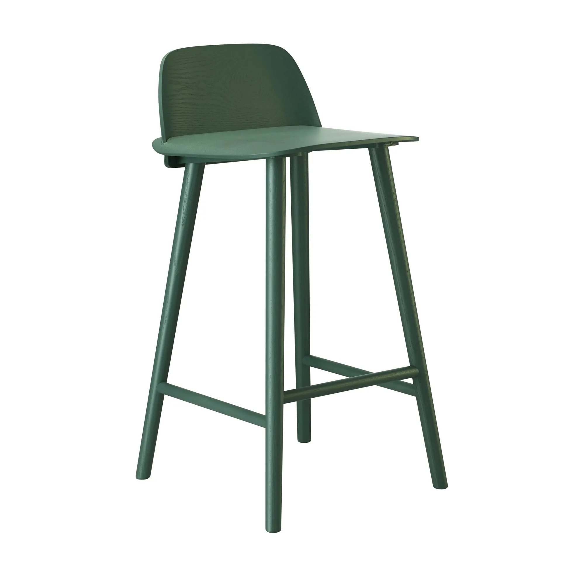Chaise de bar Nerd 75 cm, vert foncé Muuto