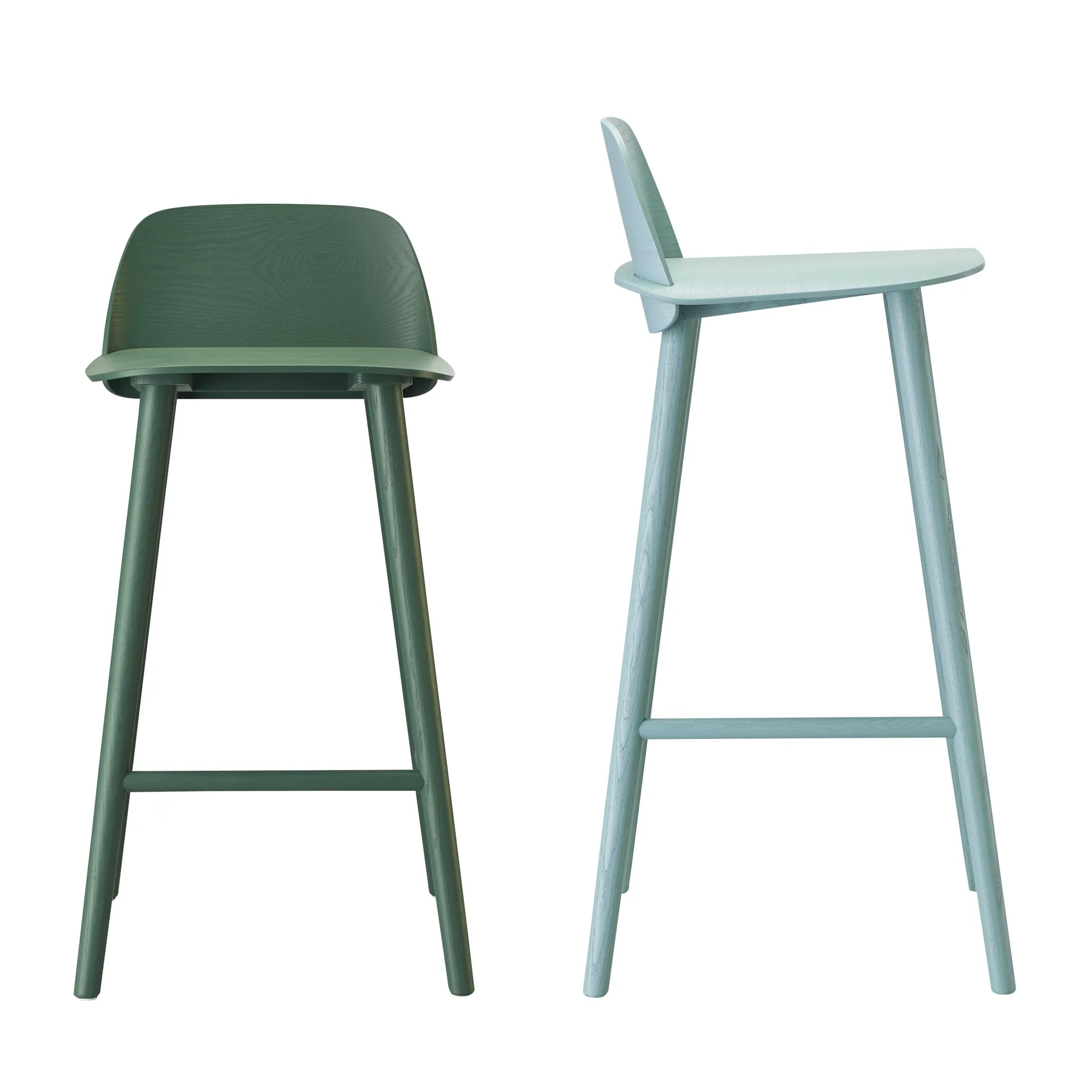 Chaise de bar Nerd 75 cm, vert foncé Muuto