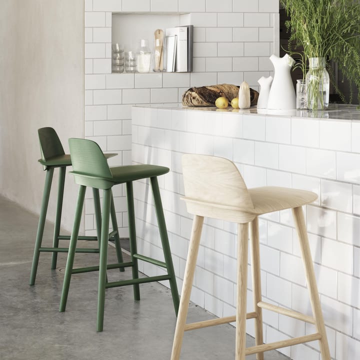 Chaise de bar Nerd 75 cm - vert foncé - Muuto