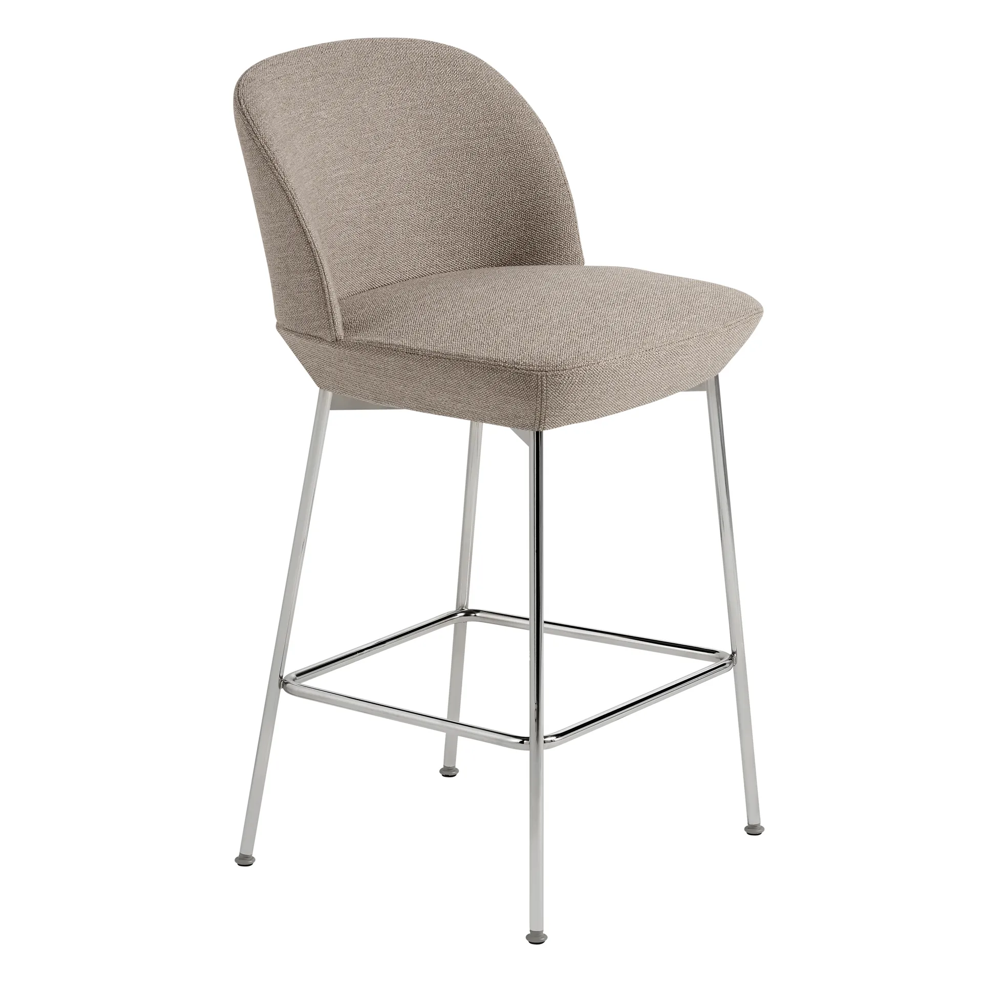 Chaise de bar Oslo Counter pieds chromés, Ocean 32 Muuto