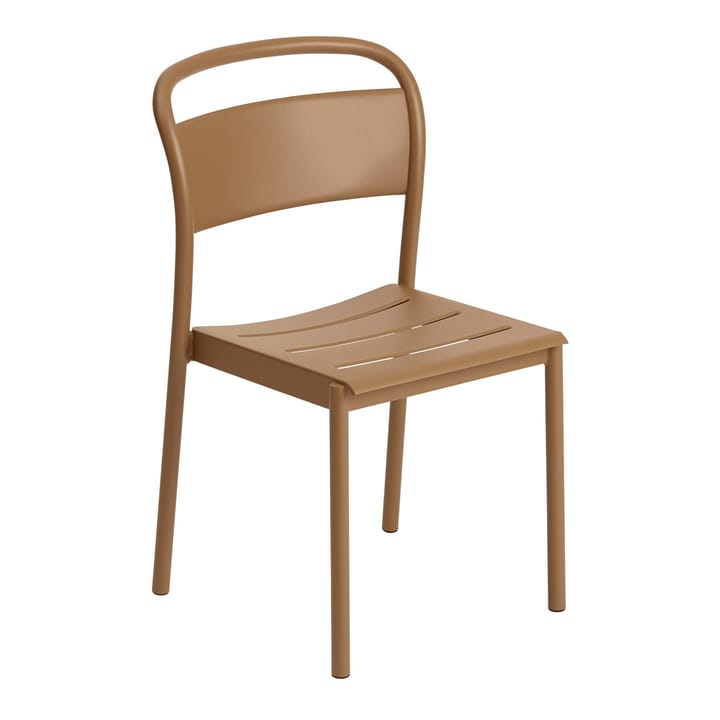 Chaise en acier Linear steel side chair - Burnt orange - Muuto