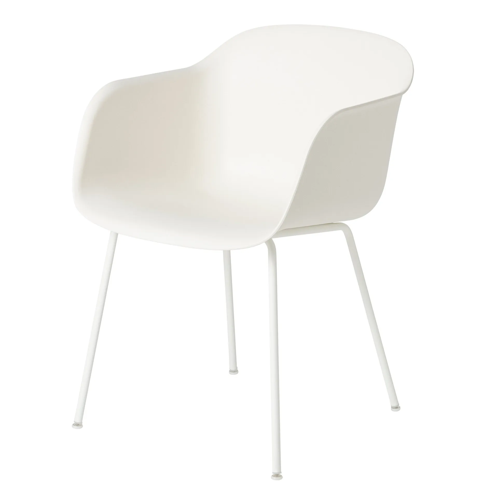 Chaise Fiber Chair avec accoudoirs, blanc Muuto