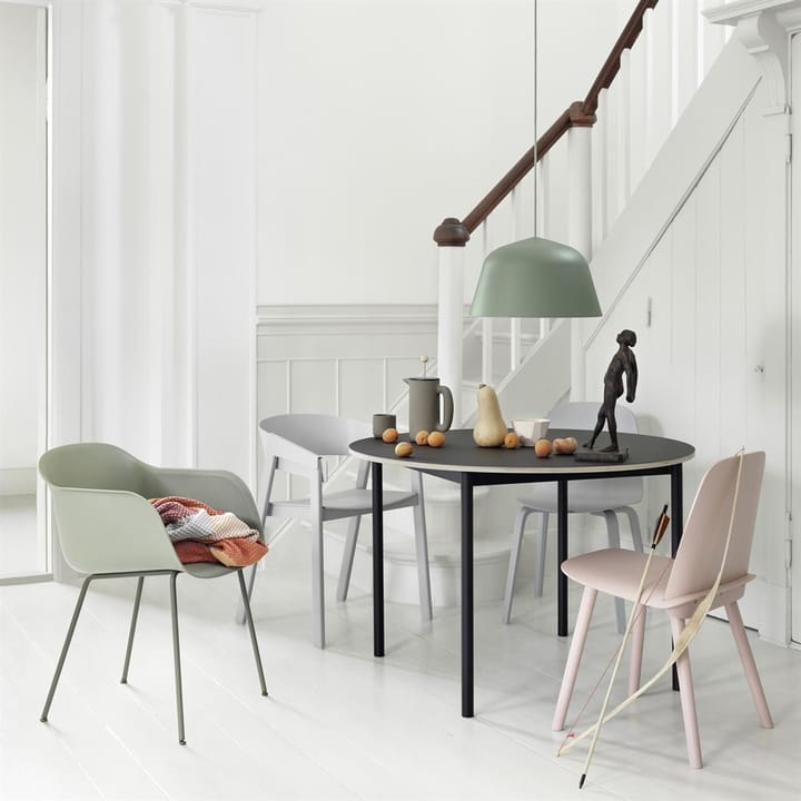 Chaise Fiber Chair avec accoudoirs - Dusty green-Green (plastic) - Muuto