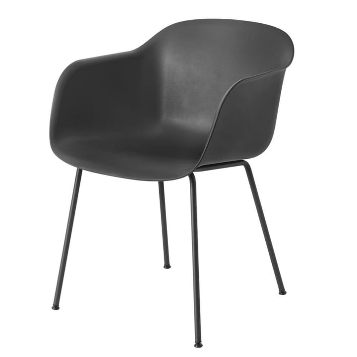 Chaise Fiber Chair avec accoudoirs - noir - Muuto