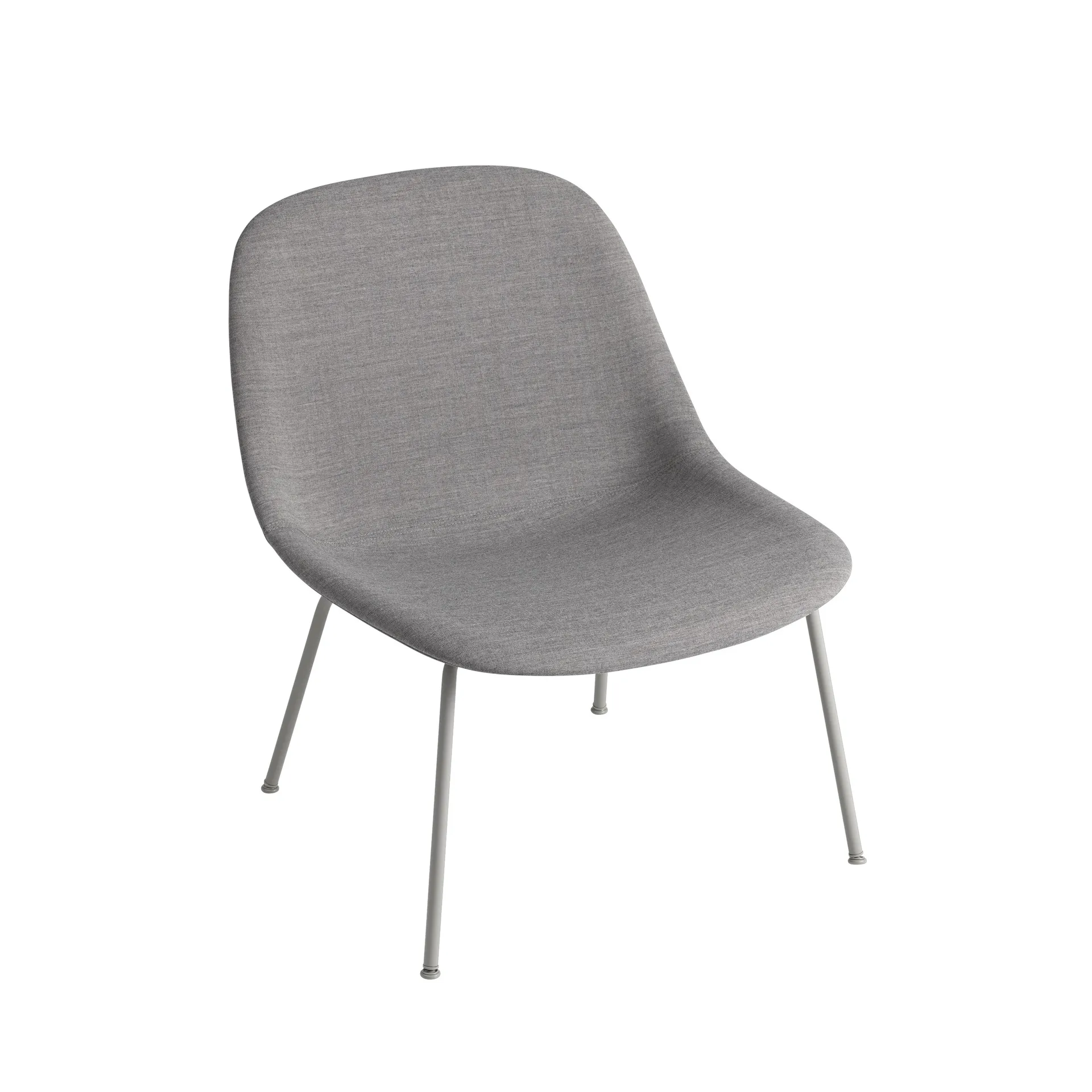 Chaise Fiber Lounge avec pieds en acier, Remix 133-grey Muuto