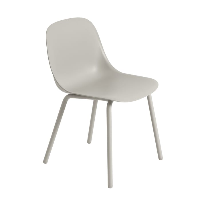 Chaise Fiber Outdoor avec pieds en acier - Grey - Muuto