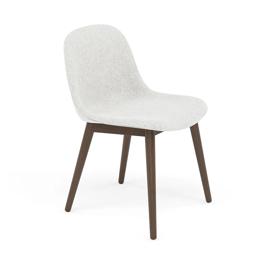 Chaise Fiber Side Chair avec pieds en bois, Hallingdal nº 110-stained dark brown Muuto