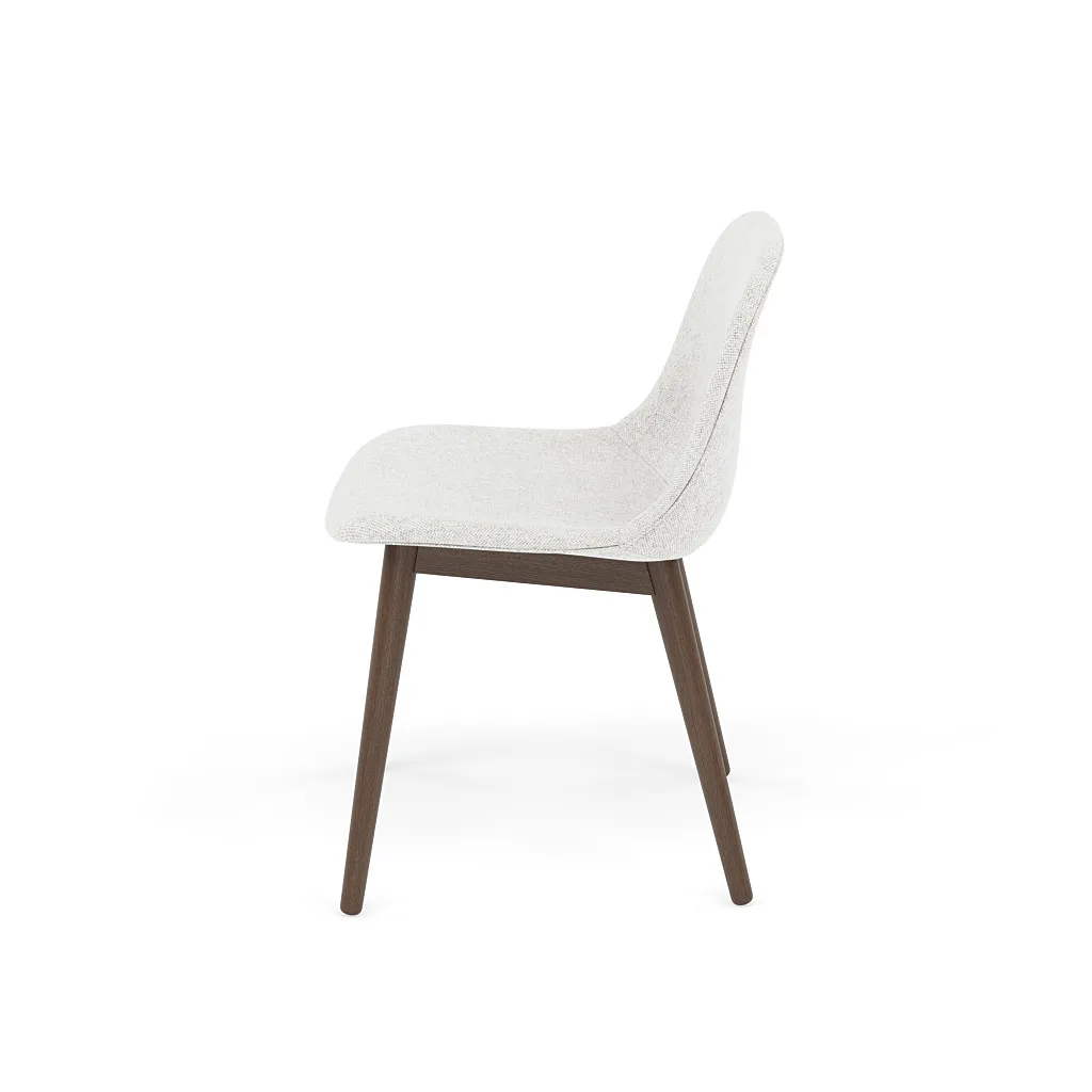 Chaise Fiber Side Chair avec pieds en bois, Hallingdal nº 110-stained dark brown Muuto