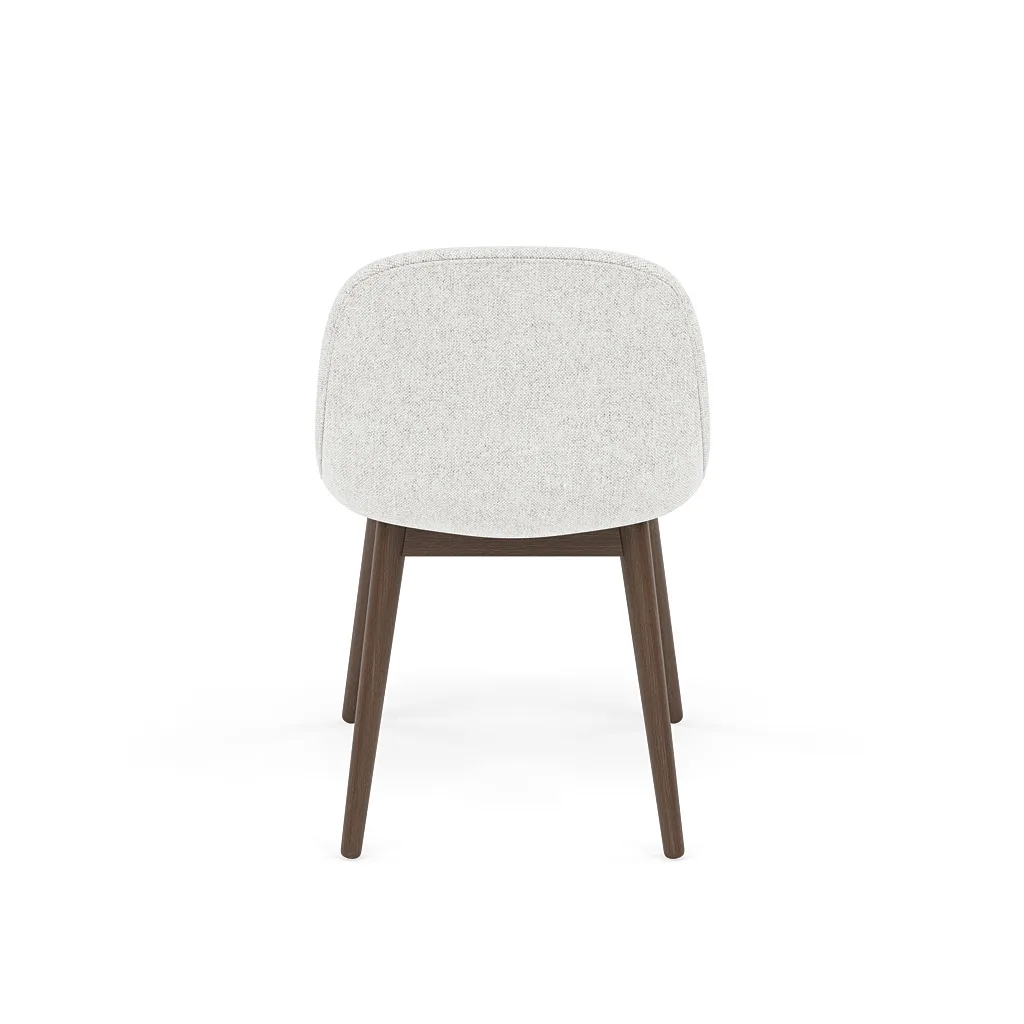 Chaise Fiber Side Chair avec pieds en bois, Hallingdal nº 110-stained dark brown Muuto