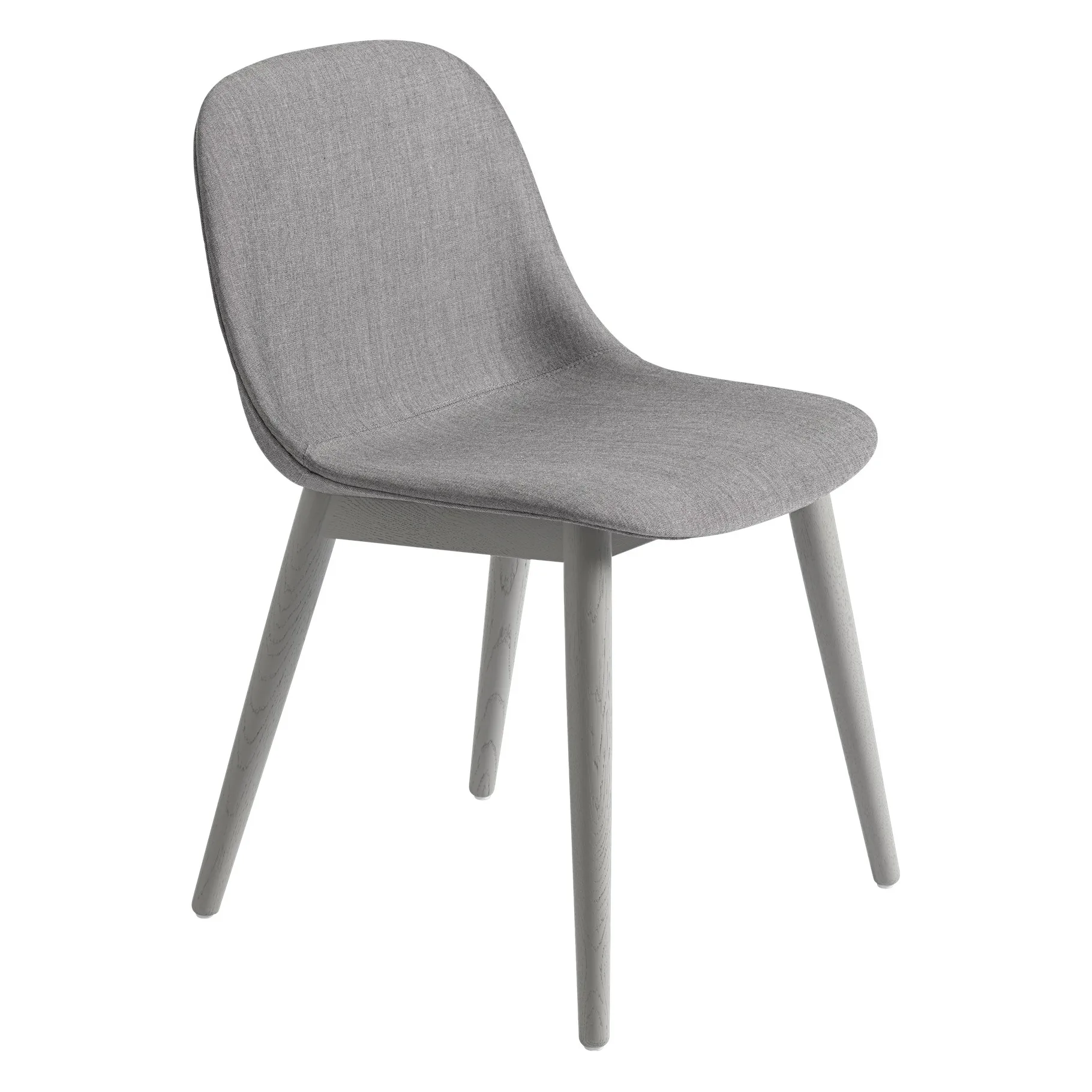 Chaise Fiber Side Chair avec pieds en bois, Remix 133-gris Muuto