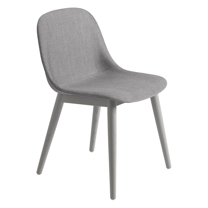 Chaise Fiber Side Chair avec pieds en bois - Remix 133-gris - Muuto