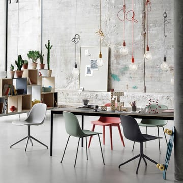 Chaise Fiber structure acier assise plastique - Black-Anthracite black - Muuto