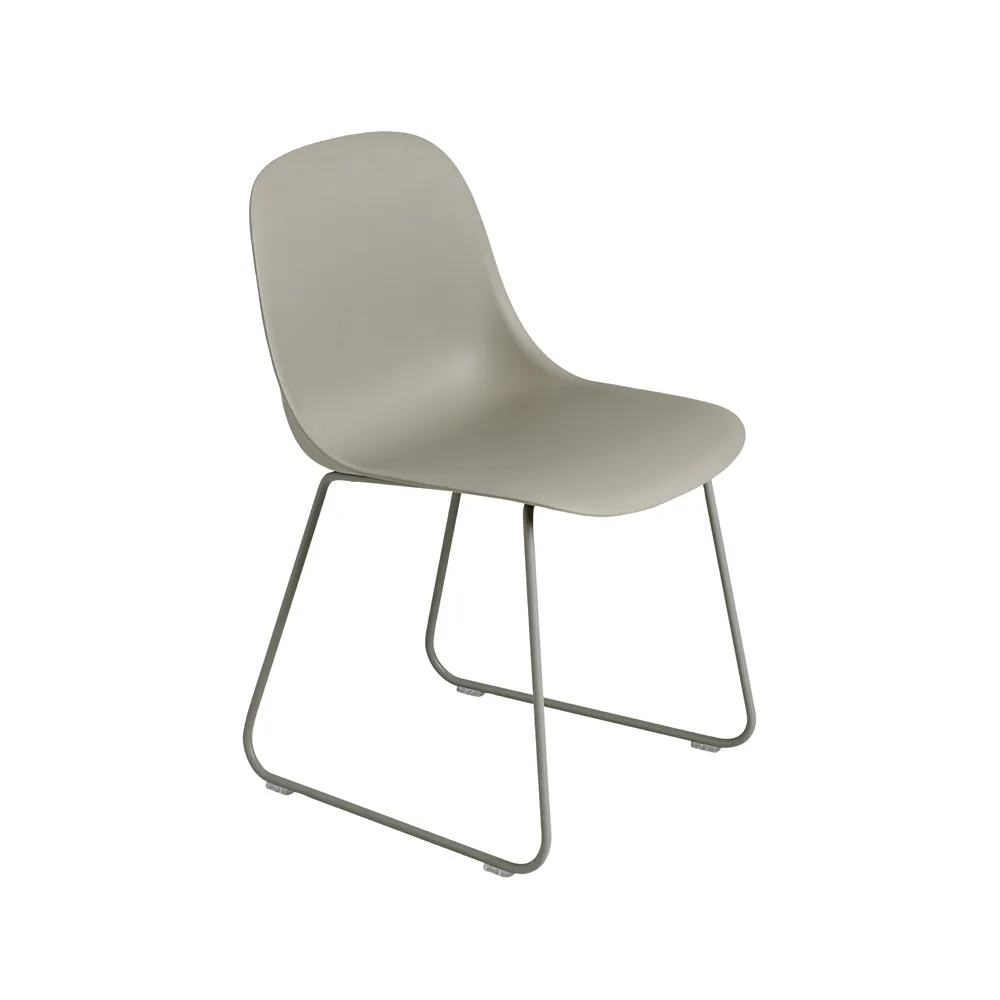 Chaise Fiber structure acier assise plastique, Grey-Grey Muuto