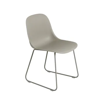 Chaise Fiber structure acier assise plastique - Grey-Grey - Muuto
