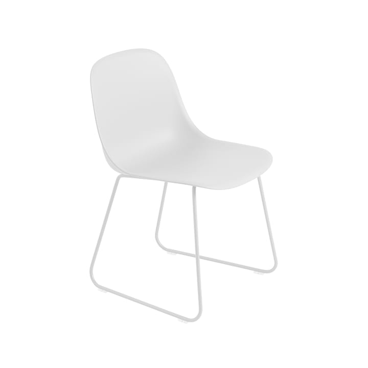 Chaise Fiber structure acier assise plastique - Natural white-White - Muuto