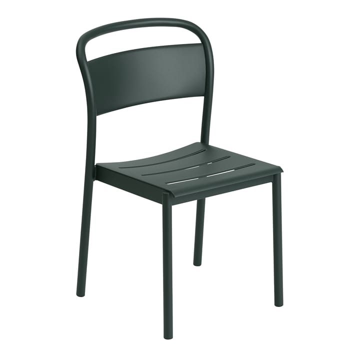 Chaise Linear steel side chair - Dark green - Muuto