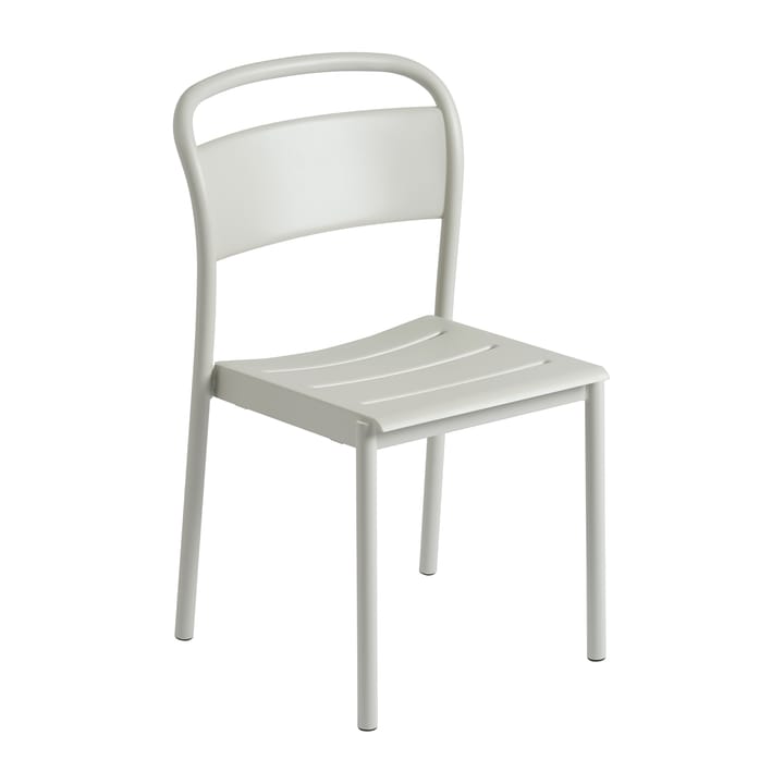 Chaise Linear steel side chair - Grey (RAL 7044) - Muuto