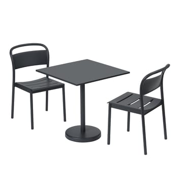 Chaise Linear steel side chair - Noir - Muuto