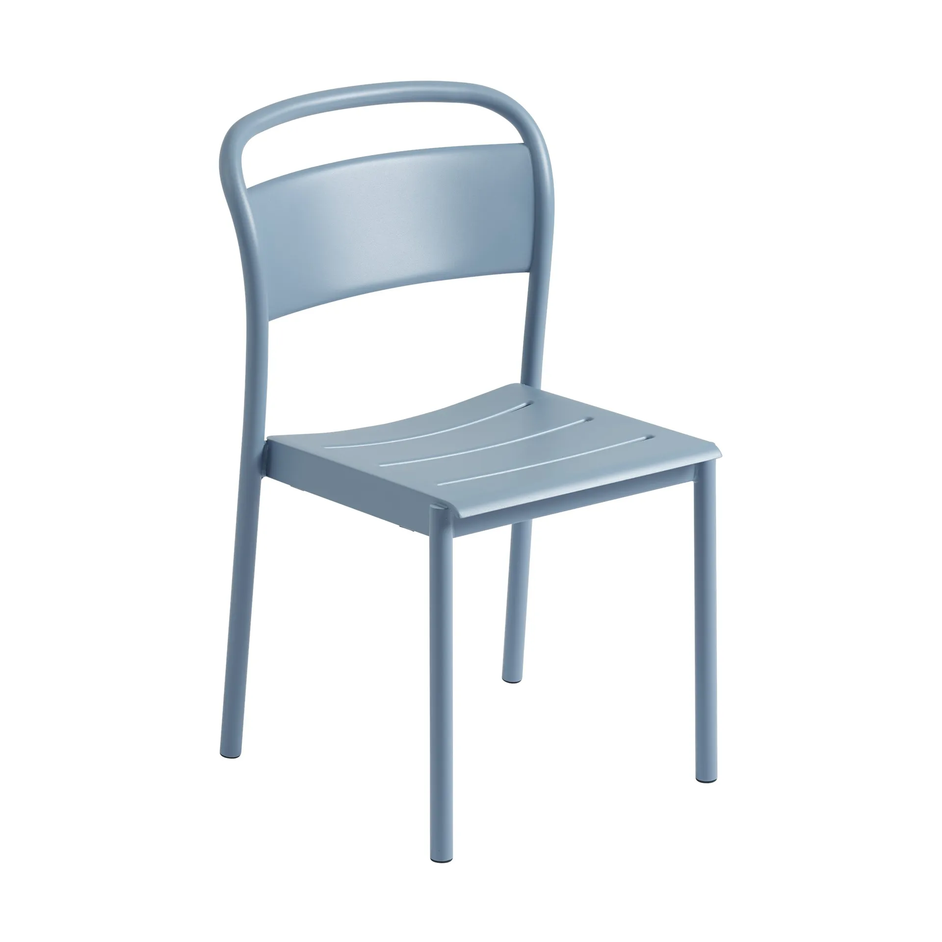 Chaise Linear steel side chair, Pale blue Muuto