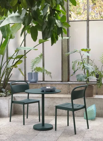 Chaise Linear steel side chair - Pale blue - Muuto