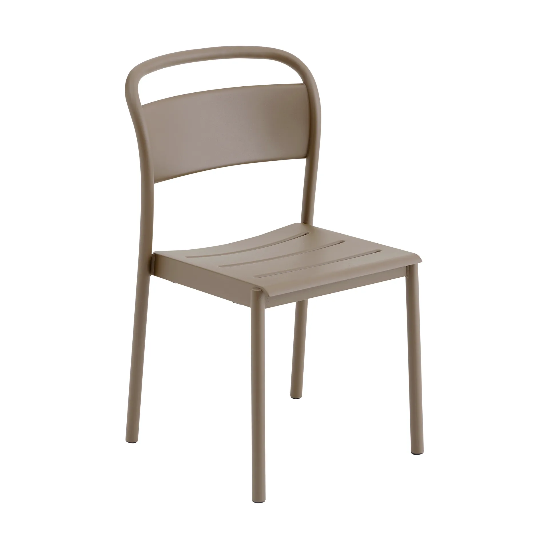 Chaise Linear steel side chair, Taupe Muuto